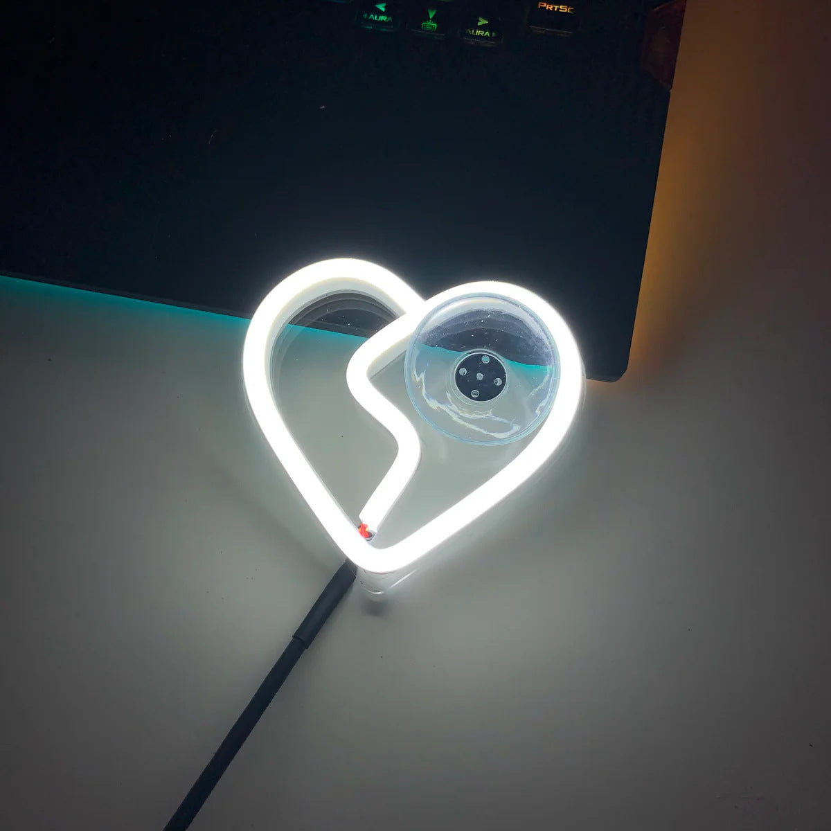 Advanced LED Neon Panel Lamp for Car Window Back Elegant Automobile Decorative Light Elegant Heartbreak Atmosphere New Condition