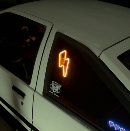 Auto Modification Neon LED Window Lamps Multiple Mode Car Window Decoration with Remote Control New Condition Accessory Lights