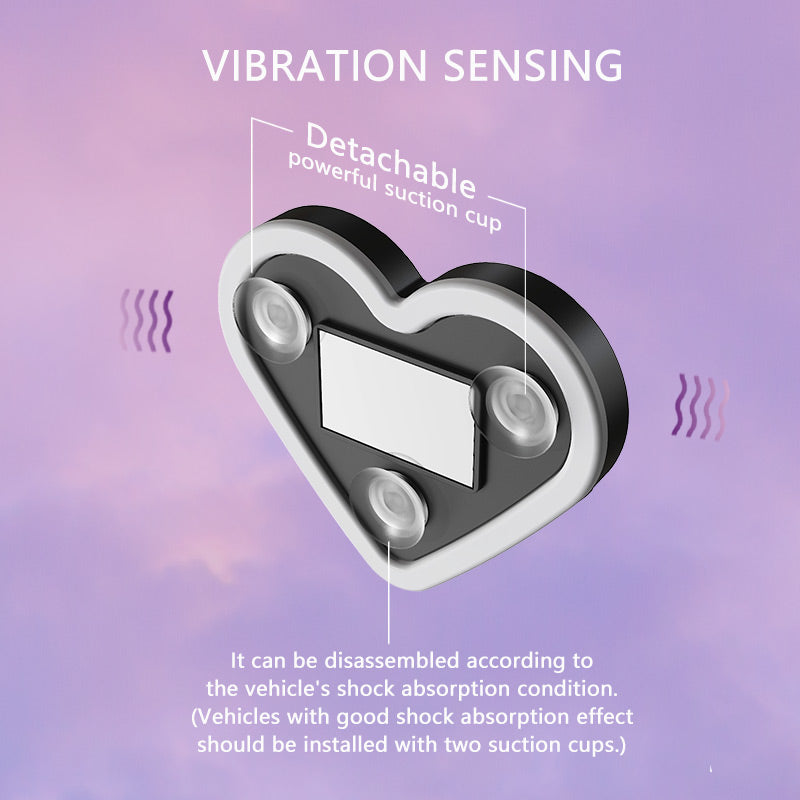 BRAD Automotive Solar Car Interior Heart-shaped LED Atmosphere Lamp Glowing Window Decoration Universal Fit New 12-Month