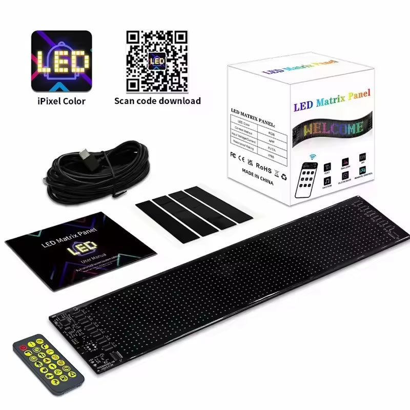 New Car Led Eyes for Cars Matrix Pixel Panel Car Display Scrolling LED RGB Remote APP Control Flexible Pattern Devil Eyes Light