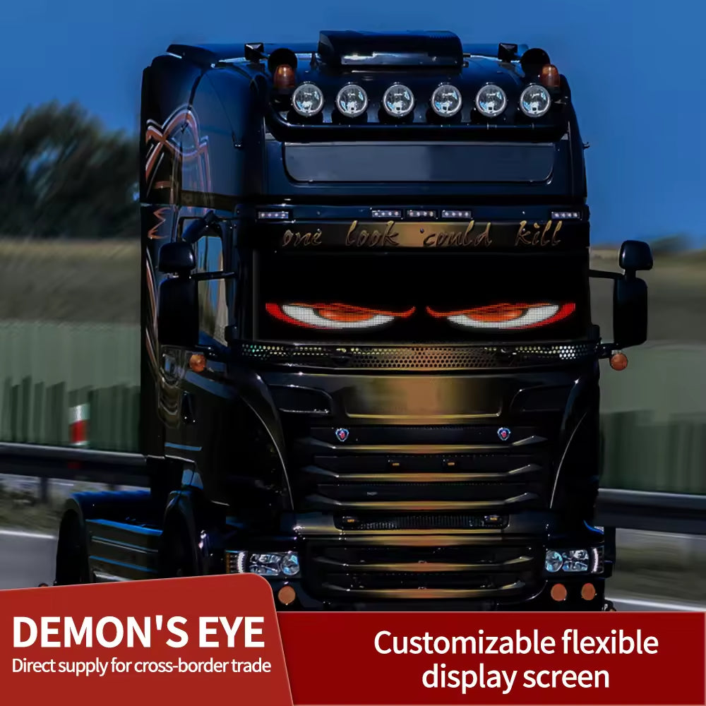 Customizable Devil Eyes Light LED Display Sign Flexible Rear Window Car Accessories New Condition Devil Eyes Led Eyes for Cars
