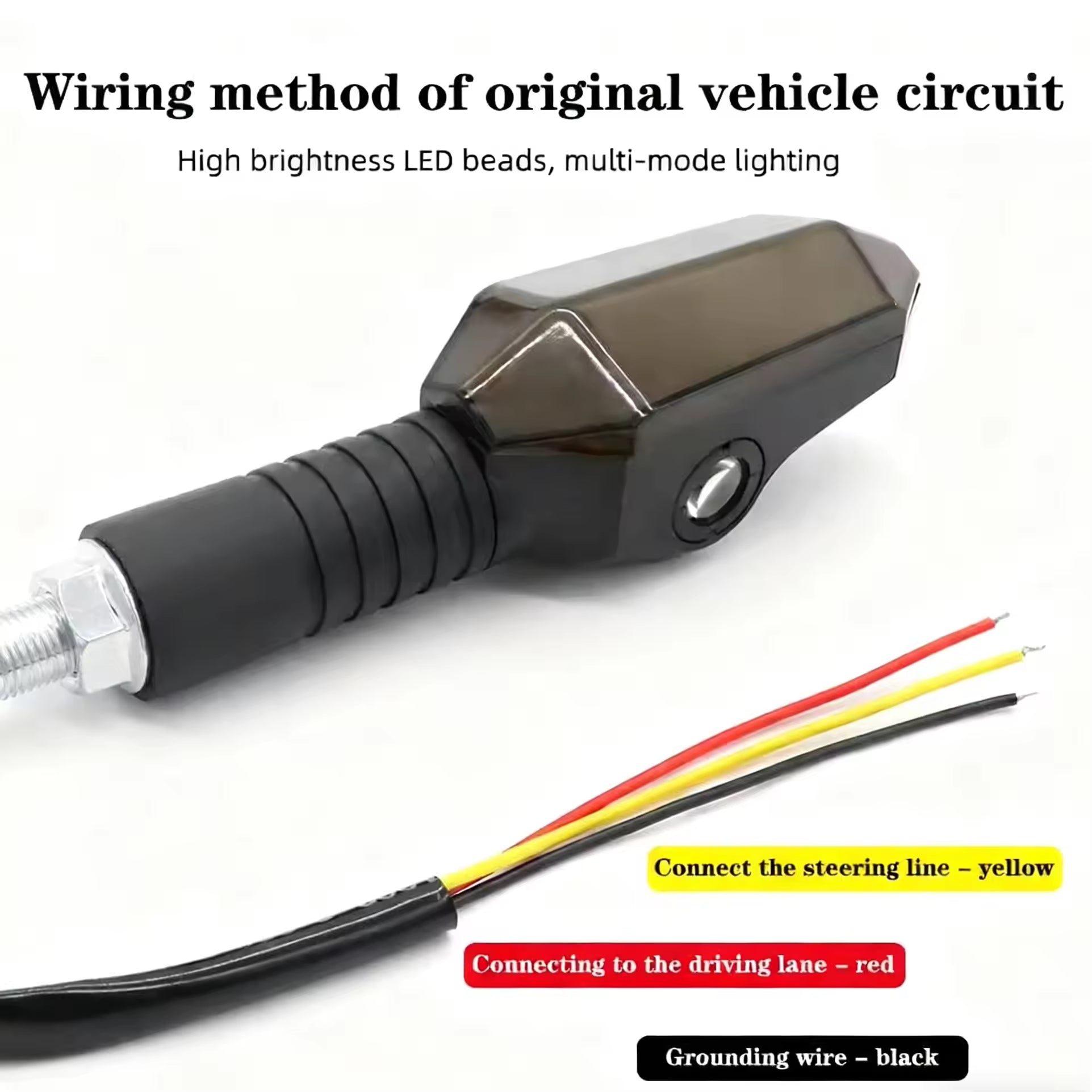 Motorcycle RGB Turn Signal Amber Blink Projector Indicator Lamp Electric Motorcycle Accessories Cornering Signal Tail Light