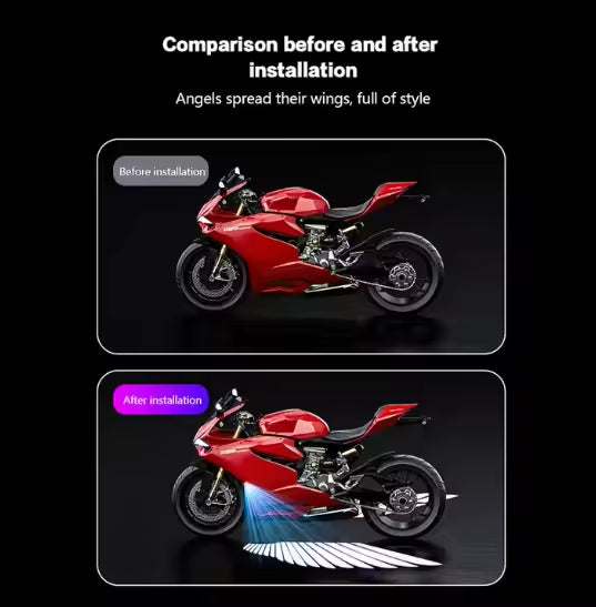Motorcycle Projection Angel Wing Decorative Motorcycle Modification Accessories Led Angle Wing Lights for Motorcycle