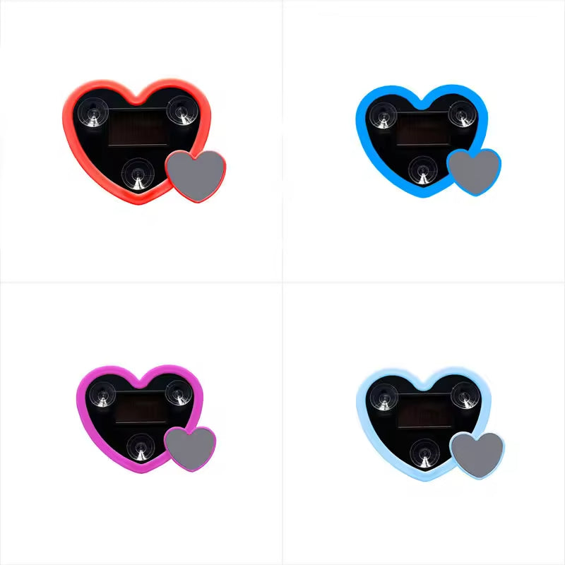 Car Solar-powered Heart-shaped LED Atmosphere Lights for Interior Decoration - Heart-shaped Neon Decorative Lights