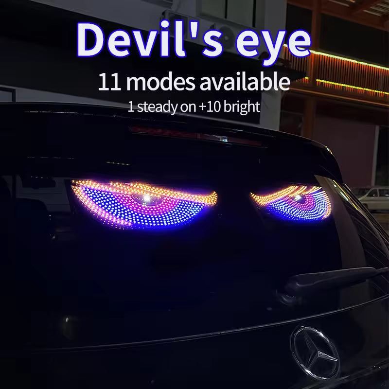 Truck Windshield Decorative Light USB Car Led Devil Eyes Advertising Display Led Eyes for Cars Devil Eyes for Car Accessories
