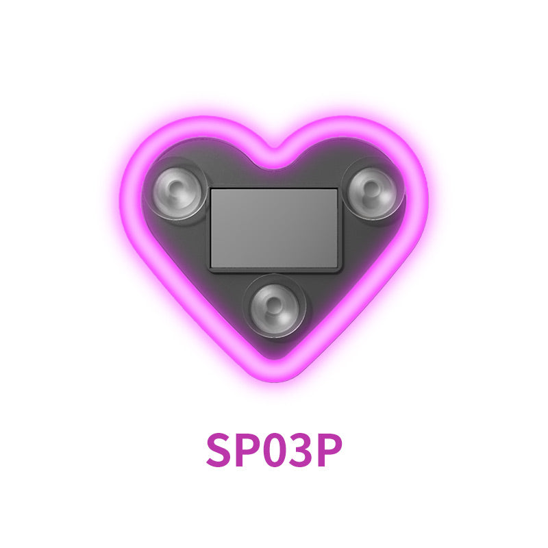 BRAD Automotive Solar Car Interior Heart-shaped LED Atmosphere Lamp Glowing Window Decoration Universal Fit New 12-Month