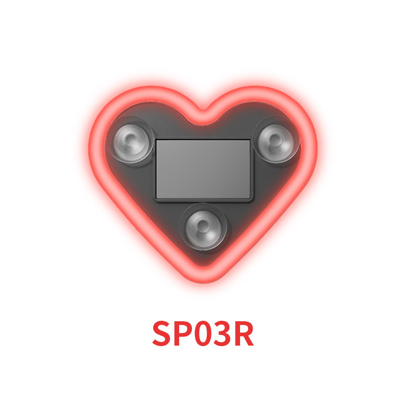 BRAD Automotive Solar Car Interior Heart-shaped LED Atmosphere Lamp Glowing Window Decoration Universal Fit New 12-Month