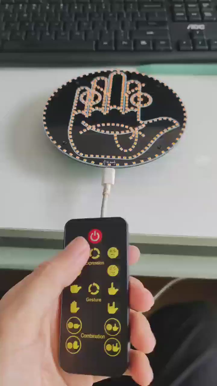 LED Fun Expression Car Light Accessories Smile Face Lamp Funny Middle Finger Light Rear Window LED Hand Gesture Car New